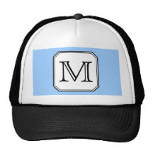 Votre lettre. Monogramme fait sur commande. Blanc  Casquette De Camionneur
