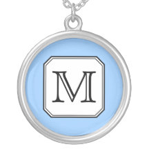 Votre lettre. Monogramme fait sur commande. Blanc  Pendentif