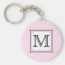 Votre lettre. Monogramme fait sur commande. Blanc  Porte-clé