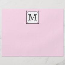 Votre lettre. Monogramme fait sur commande. Blanc  Prospectus Customisé