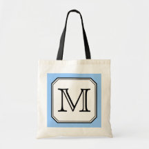 Votre lettre. Monogramme fait sur commande. Blanc  Sac En Toile