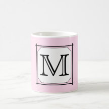 Votre lettre. Monogramme fait sur commande. Blanc  Mug À Café