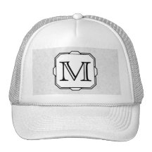 Votre lettre. Monogramme fait sur commande. Gris,  Casquettes De Camionneur