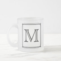 Votre lettre. Monogramme fait sur commande. Noir e Tasse À Café