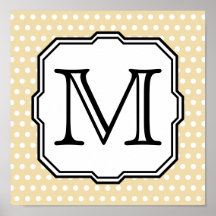 Votre lettre. Monogramme fait sur commande. Point  Affiches