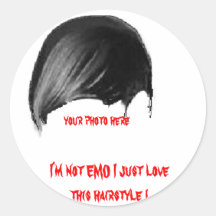 votre photo ici, je ne suis pas amour d'EMO I just Autocollant