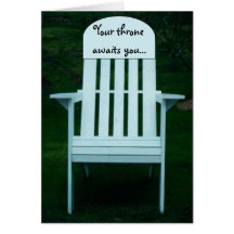 Votre trône vous attend carte de chaise