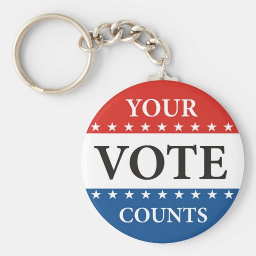 votre vote compte la politique d'élections de prés porte-clé