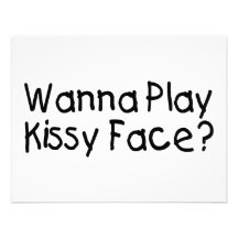 Voulez jouer Kissy font face Faire-parts