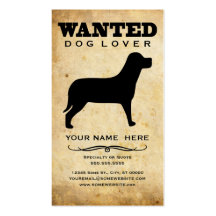 voulu : amoureux des chiens cartes de visite professionnelles