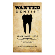 voulu : dentiste modèles de cartes de visite