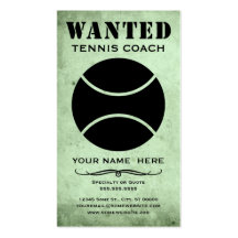 voulu : entraîneur de tennis cartes de visite professionnelles