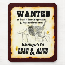 "VOULU : Le chat" Mousepad de Schrodinger Tapis De Souris