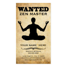 voulu : maître de zen modèles de cartes de visite