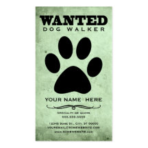 voulu : marcheur de chien carte de visite