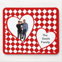 VOUS AJOUTEZ PHOTO-RED ET DIAMOND-MOUSEPAD BLANC TAPIS DE SOURIS