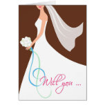 vous ? Carte de demoiselle d'honneur de Cutstom - 