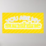 "Vous êtes art typographique de mon soleil" Affiche