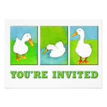 Vous êtes les canards invités dans une rangée faire-parts