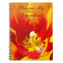 Vous êtes mon inspiration ! Carnet Tulp rouge jaun