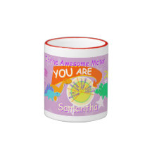 Vous êtes nom personnalisable de dinosaures impres mug à café