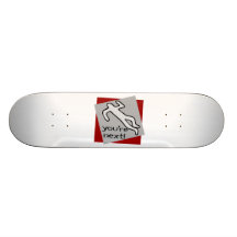 Vous êtes prochain contour de craie planche à roulette