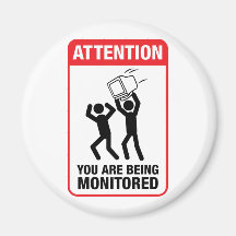 Vous êtes surveillés - humour de bureau magnets