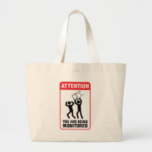 Vous êtes surveillés - humour de bureau sac