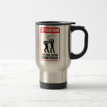 Vous êtes surveillés - humour de bureau tasse à café