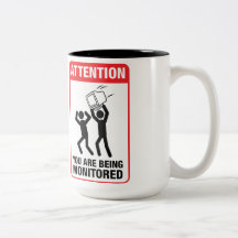 Vous êtes surveillés - humour de bureau tasse à café