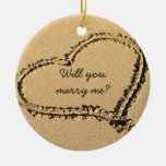 Vous m'épouserez coeur de plage de proposition de  décorations pour sapins de noël