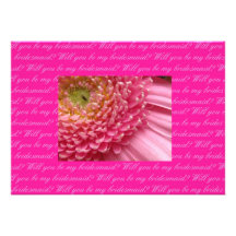 vous serez ma demoiselle d'honneur que le gerbera  faire-parts
