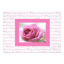 Vous serez mon blanc de rose de demoiselle d'honne invitations
