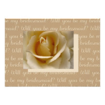 vous serez mon rose blanc de demoiselle d'honneur  invitation personnalisable