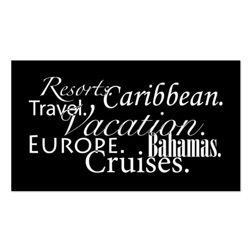 Voyage dans le noir/blanc modèles de cartes de visite