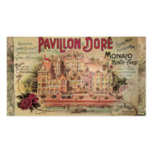 Voyage de fantaisie vintage de Monte Carlo de coll Cartes De Visite Personnelles