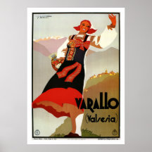 Voyage italien des années 1930 vintages de Varallo Posters
