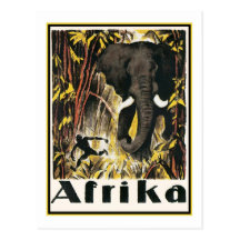Voyage vintage d'Afrika Cartes Postales