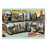 Voyage vintage de canyon grand carte de vœux