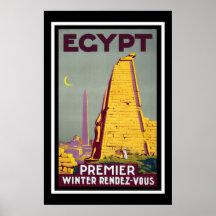 Voyage vintage de la "Egypte" Affiche