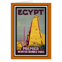Voyage vintage de la "Egypte" Cartes De Vœux
