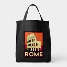 voyage vintage de l'Europe de Colisé de Rome Itali Sacs En Toile