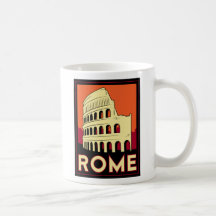 voyage vintage de l'Europe de Colisé de Rome Itali Tasse