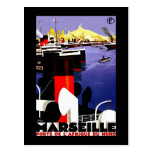 Voyage vintage de "Marseille, France" Carte Postale