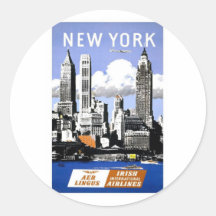 Voyage vintage de New York City Autocollants