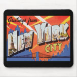 Voyage vintage de New York City Tapis De Souris