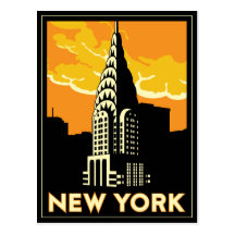 voyage vintage de New York Etats-Unis Etats-Unis r Carte Postale