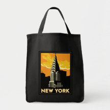 voyage vintage de New York Etats-Unis Etats-Unis r Sac En Toile