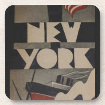 Voyage vintage de New York Sous-bock