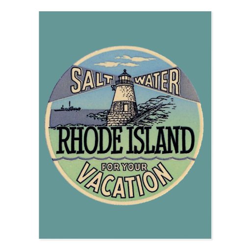 Voyage vintage d'Île de Rhode Cartes Postales